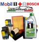 Buy Cutting kit 4 Bosch FILTERS + 5Lt MOBIL 1 ESP 5W30 oil (1457429192, 1457070007 OR 1457070008, 1987429404, 1987432397) aut...