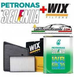 KIT TAGLIANDO CAMBIO OLIO SELENIA WR 5W30 5 LT + 4 FILTRI SOFIMA(S5061PE S7630A S1ONENR S4103CA)