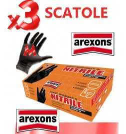 GUANTI SPESSORATI IN NITRILE AREXONS CONF.50pz. tg. M CLASSE 8.0 MIL 3 SCATOLE 150 PZ