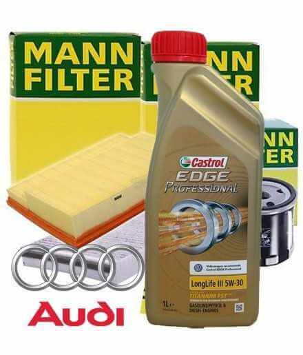 Achetez Kit de coupe d'huile moteur Castrol EDGE Professional LL 03 5W-30 5lt + filtres Mann - Audi A2 (8Z) 1.2 TDI / 00-05  ...