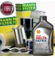 Achetez Kit de coupe d'huile moteur 5lt Shell Helix Ultra ECT C2 / C3 0W-30 + Mann Filter-500 L 1.6 D MultiJet / 12- filtres ...