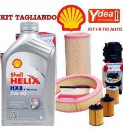 Comprar Cambio olio motore 5w40 Shell Helix Hx8  e Filtri 408 1.6 HDI 82KW/112CV (mot.DV6CTED)  tienda online de autopartes a...