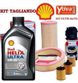 Cambio olio motore 5w30 Shell Helix Ultra Ect C3 e Filtri PANDA III (319) 1.3 Multijet 55KW/75CV (mot.199A9.000)