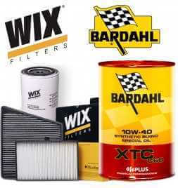 Comprar Cambio de aceite 10w40 BARDHAL XTC C60 y Filtros Wix GIULIETTA 1.6 JTDm 77KW / 105CV (mot.940A3.000)  tienda online d...
