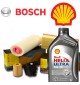 Cambio olio 0w30 Shell Helix Ultra ECT C2 C3 e Filtri Bosch PUNTO EVO 1.3 MJ 62KW/85HP (mot.223A9.000)