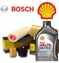 Cambio olio 0w30 Shell Helix Ultra ECT C2 C3 e Filtri Bosch CLIO III 1.5 dCi 50KW/68CV (mot.K9K768/K9K766)