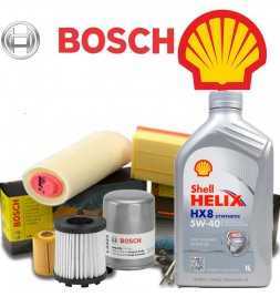 Buy Oil change 5w40 Shell Helix HX8 and Filters Bosch SCIROCCO II (1K8) 2.0 TDI 125KW / 170CV (CBBB motor) auto parts shop on...