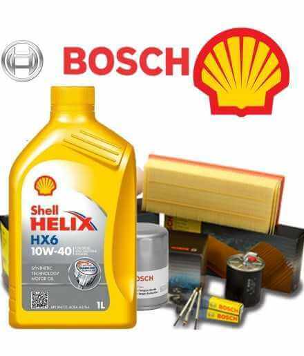 Comprar Cambio de aceite 10w40 Helix HX6 y Filtros Bosch Mi.To 1.3 JTDm Start & Stop 62KW / 85HP (motor 199B4.000)  tienda on...