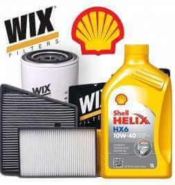 Comprar Cambio de aceite 10w40 Shell Helix HX6 y Filtros Wix GOLF V 2.0 TDI 103KW / 140CV (motor AZV / BKD)  tienda online de...