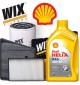 Buy Oil change 10w40 Shell Helix HX6 and Filters Wix CAPTURE 1.5 dCi 66KW / 90CV (mot.K9K) auto parts shop online at best price