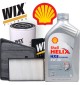 Cambio olio 5w40 Shell Helix HX8 e Filtri Wix IDEA 1.3 MJ 70KW/95HP (mot.199B1.000)