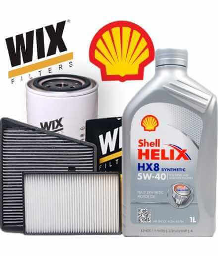 Buy Oil change 5w40 Shell Helix HX8 and Filters Wix BRAVO II (198) 2.0 MJTD 120KW / 163HP (mot.844A2.000) auto parts shop onl...