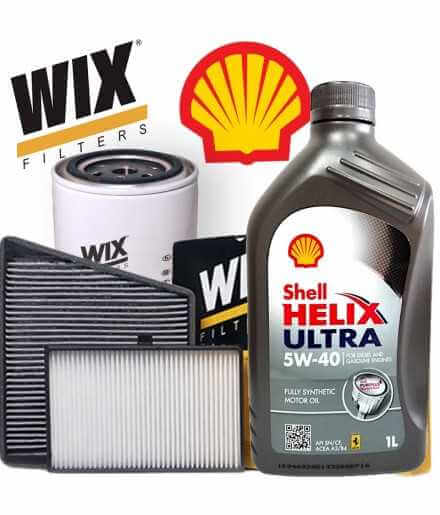 Buy 5w40 Shell Helix Ultra oil change and Wix CORDOBA III filters (6L2) 1.9 SDI 47KW / 64CV (ASY mot.) auto parts shop online...