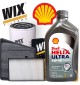 Buy 5w40 Shell Helix Ultra oil change and Wix CORDOBA III filters (6L2) 1.9 SDI 47KW / 64CV (ASY mot.) auto parts shop online...
