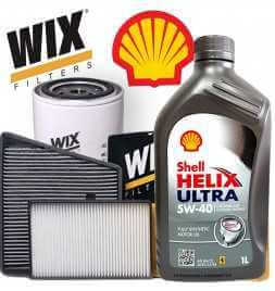 Buy 5w40 Shell Helix Ultra oil change and Wix MICRA II filters (K12) 1.5 dCi 63KW / 86CV (mot.K9K) auto parts shop online at ...