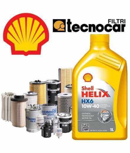 Comprar CLIO IV 0.9 TCE IV serie cambio olio motore 10w40 Shell Hx6 e 4 filtri Tecnocar per cod mot H4B400 dal 11/12  tienda ...