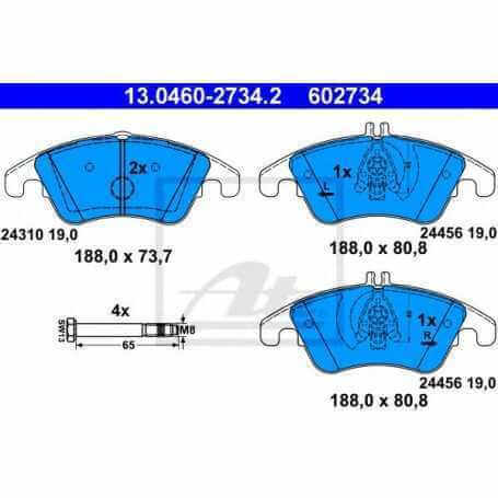 ATE Juego de pastillas de freno 13.0460-2734.2