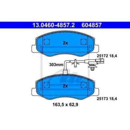 ATE Brake Pad Set, disc brake 13.0460-4857.2