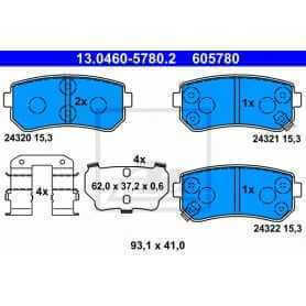 Kit Pastiglie Freni ATE , freno a disco 13.0460-5780.2