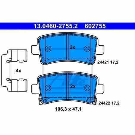 Buy ATE Brake Pad Set, disc brake 13.0460-2755.2 auto parts shop online at best price