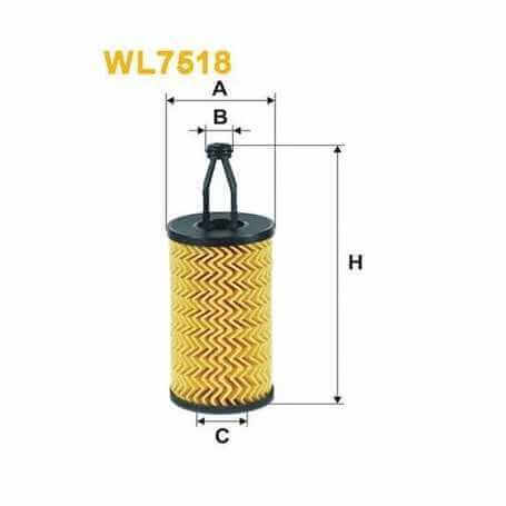 Filtro olio WIX FILTERS codice WL7518