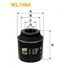 Comprar WIX FILTERS filtro de aceite código WL7494  tienda online de autopartes al mejor precio