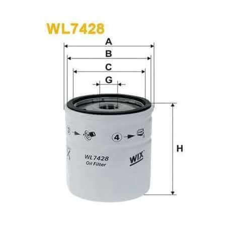 WIX FILTERS Ölfiltercode WL7428