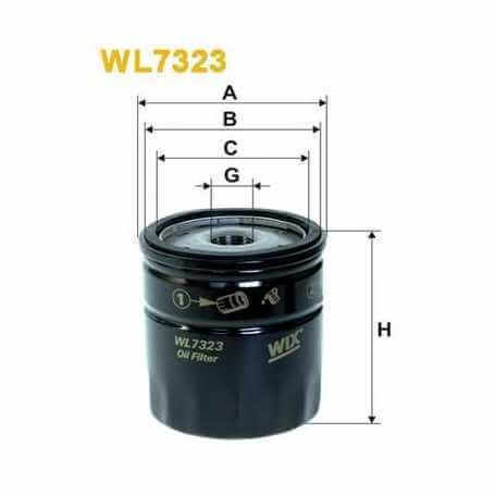 Filtro olio WIX FILTERS codice WL7323