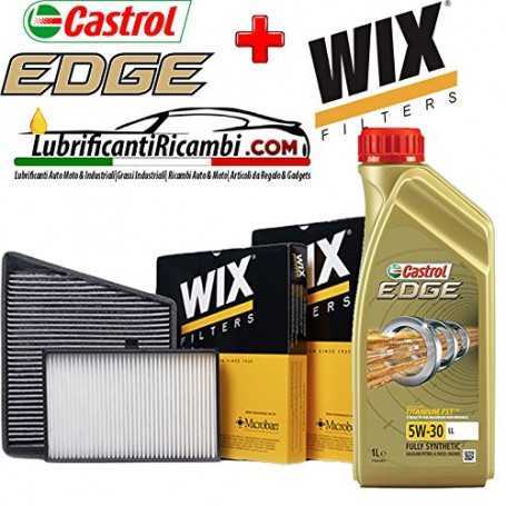 Buy CASTROL EDGE 5W30 6LT oil cutting kit + 4 ORIGINAL WIX FILTERS (WL7474, WF8365, WA9601, V3701) auto parts shop online at ...
