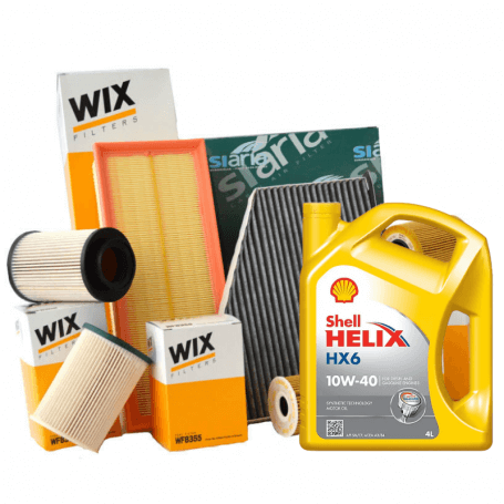 Buy Car Service DOBLO (263), PRATICO (263) 3 Filters WIX FILTERS WF8408 WL7479 WA9560 5LT engine oil 10w40 Helix Hx6 auto par...