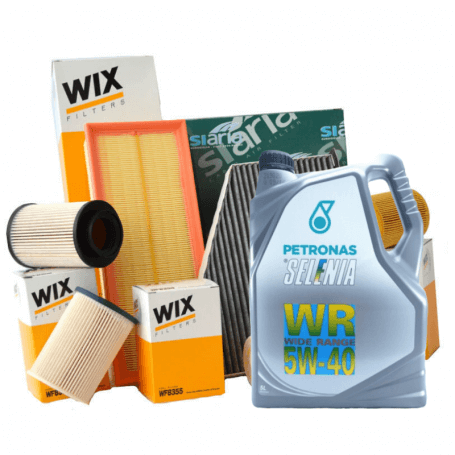 Comprar FIORINO Car Service (225) 3 filtros WIX FILTROS LifeTimeFilter WL7252 WA9556 5 LT aceite de motor 5w40 Selenia WR  ti...