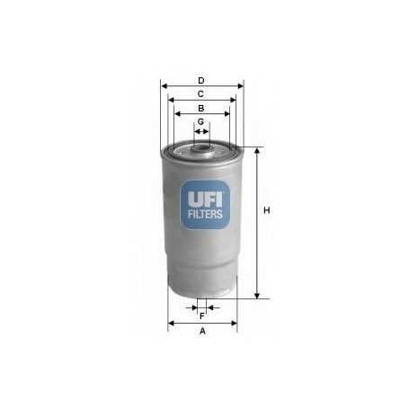 Filtro carburante UFI codice 24.122.00