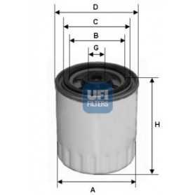 Filtro carburante UFI codice 24.321.00