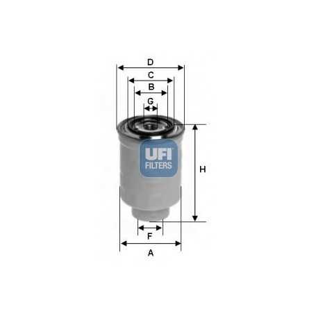 Código de filtro de combustible UFI 24.446.01