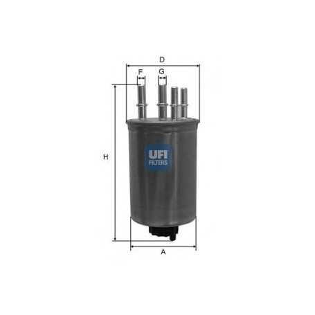 Código de filtro de combustible UFI 24.459.00
