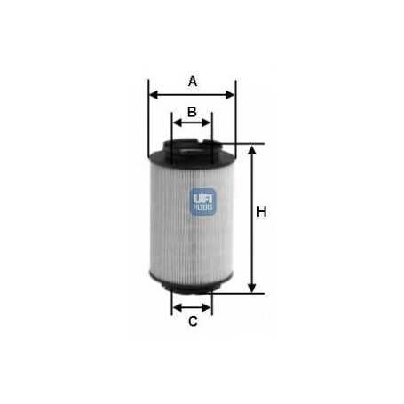 Código de filtro de combustible UFI 26.014.00