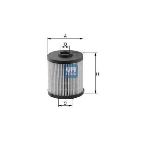 Filtro carburante UFI codice 26.020.00