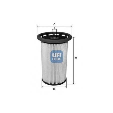 Filtro carburante UFI codice 26.025.00