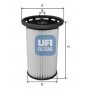 Comprar Código de filtro de combustible UFI 26.038.00  tienda online de autopartes al mejor precio