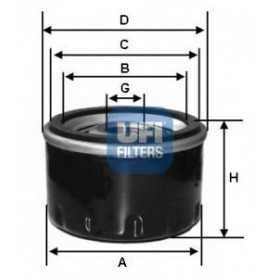 Buy UFI oil filter code 23.129.02 auto parts shop online at best price