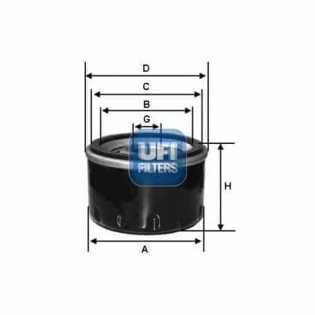 Filtro olio UFI codice 23.565.00