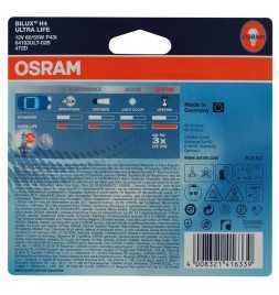 Achetez OSRAM ULTRA LIFE H4 Lampe halogène pour projecteur 64193ULT-02B - longue durée de vie - sous blister double  Magasin ...