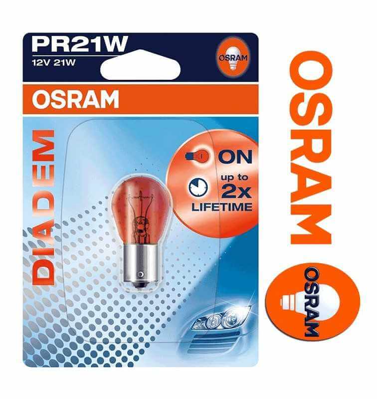 Osram 7508LDRBLI1 'Diadem' lamp, 12V, 21W, PR21W, BAW15s, in single