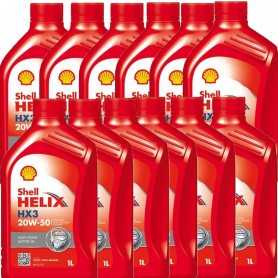 Kaufen MOTORÖL Shell Helix HX3 20W50 Multigrade (SL / CF) 12L Liter Benzin- und Dieselmotoren Autoteile online kaufen zum bes...