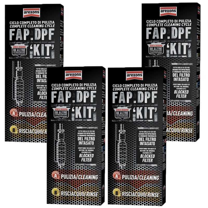 Arexons Kit Pulizia Completo Fap DPF Detergente Pulitore Filtro  Antiparticolato