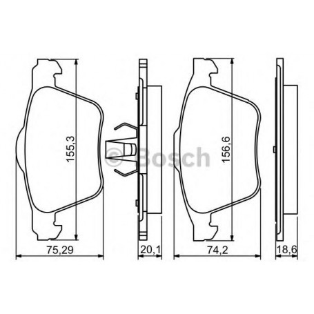 Kit plaquettes de frein BOSCH code 0986494245