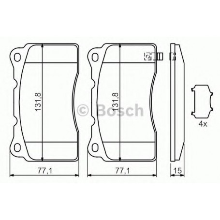 Kit pastiglie freno BOSCH codice 0986494395