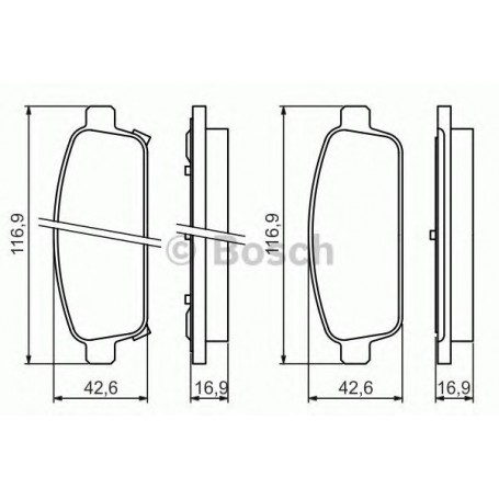 BOSCH brake pads kit code 0986494435