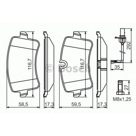 BOSCH brake pads kit code 0986494446