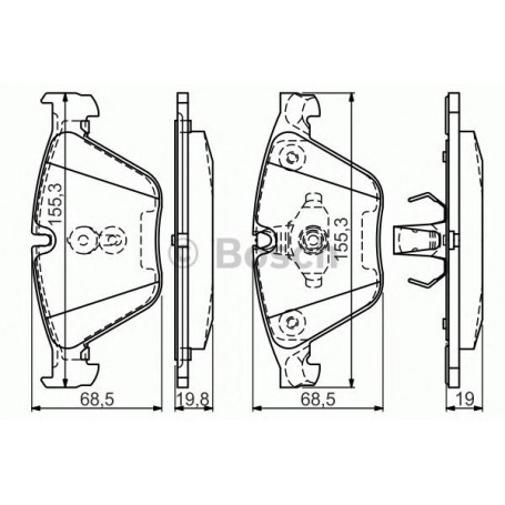 BOSCH brake pads kit code 0986494549